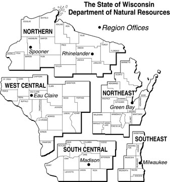 Wisconsin DNR Regions