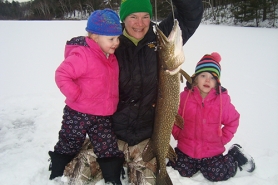 Family with pike